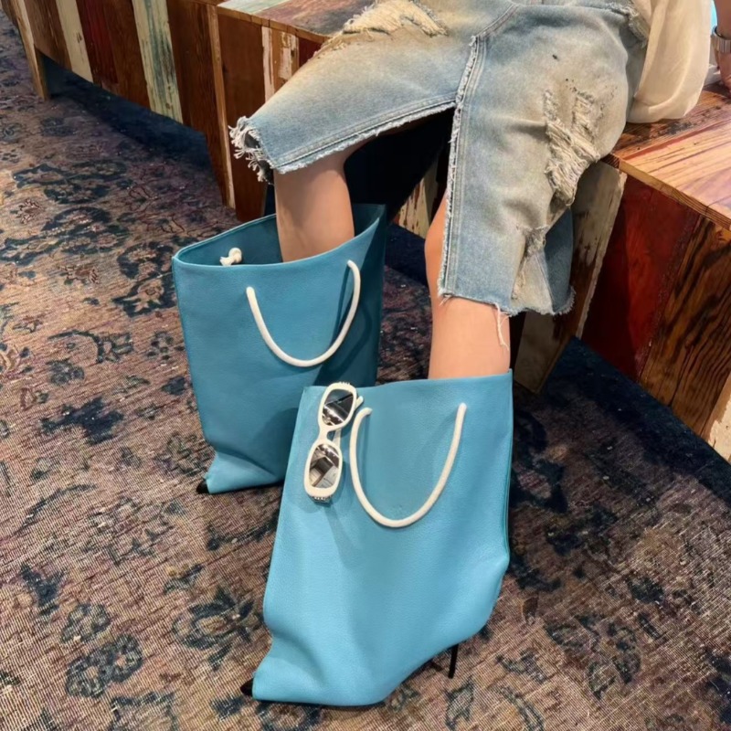 Women Bags For Party - レディース秋冬新作ポワントノベルティバッグ型ブーツ、ポインテッドトゥスティレットヒール、ファッショナブルなパーティーシューズ