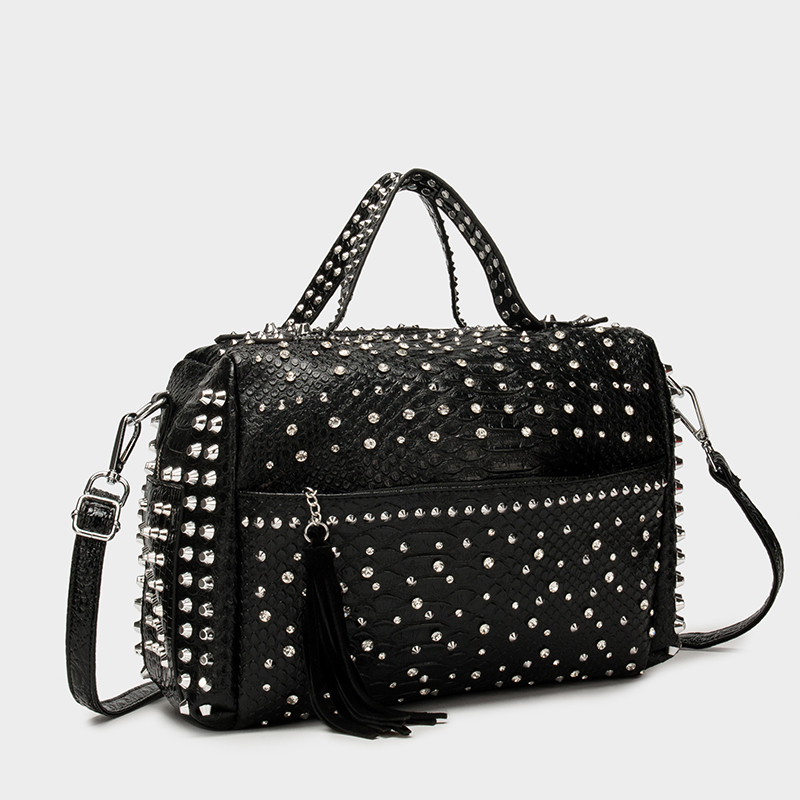 Women Bags Chanel - レディースバッグ高級デザイナー財布とハンドバッグショルダーバッグヴィンテージリベットトートバッグ女性のための大容量トラベルバッグ財布
