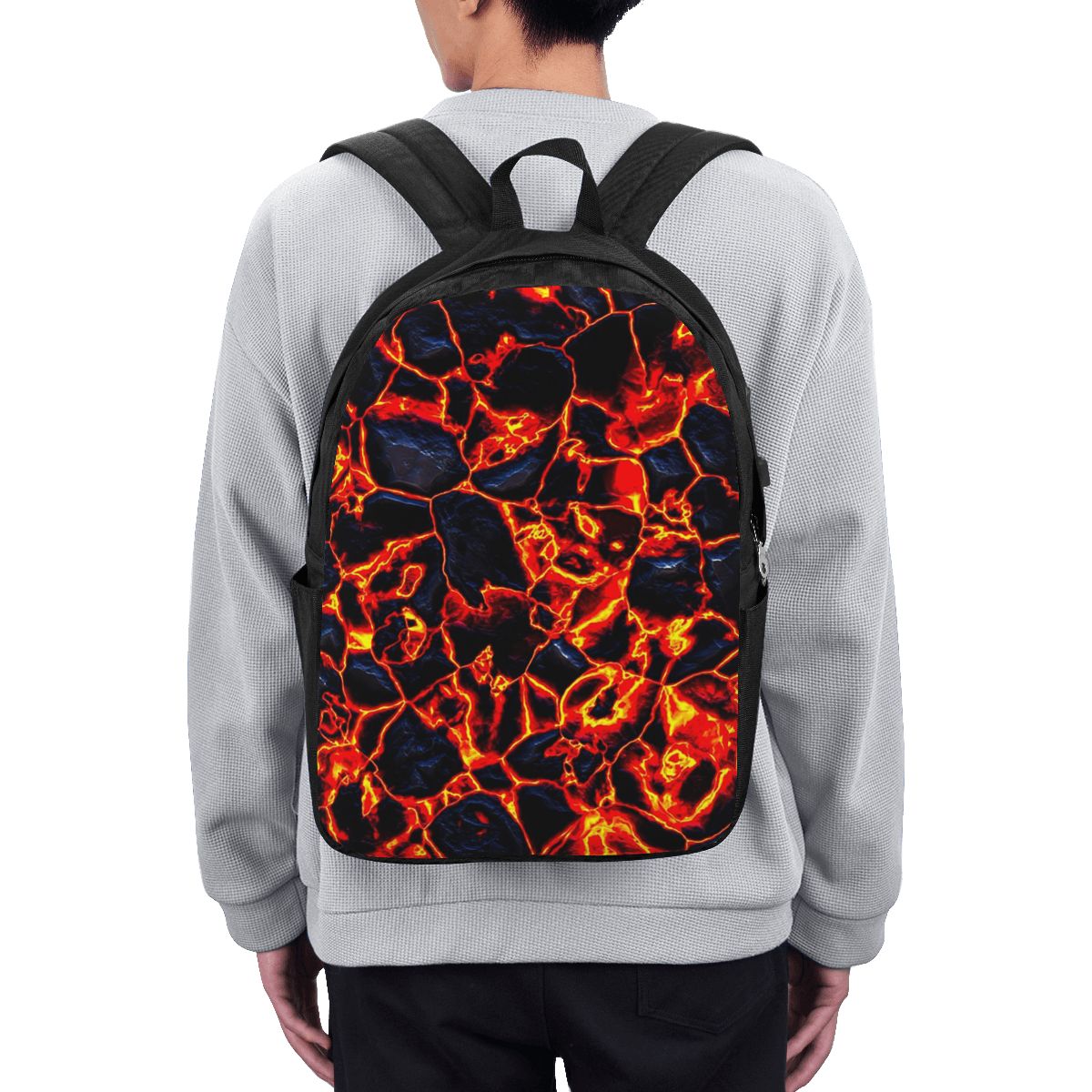 Women Bags For College - マグマ火山溶岩火災バックパック旅行ノートブックバッグコンピュータ大学生スクールバッグラップトップショルダーバッグ男性女性用