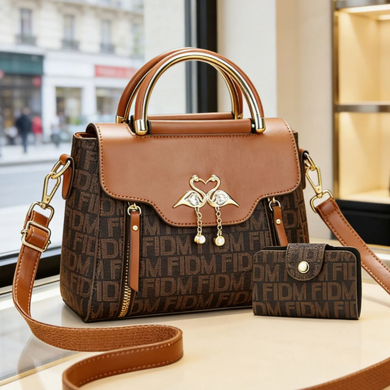 Women Bags Gift - プリントレターバッグ、クロスボディバッグ、大容量、大きなバッグを購入すると小さなバッグが無料、妻への誕生日プレゼント
