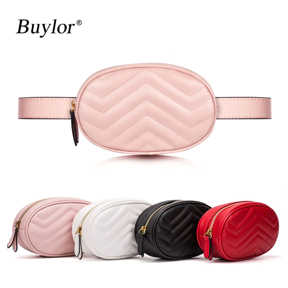 Women'S Bum Bags - Buylor-女性用PUレザーウエストパック、ベルトバッグ、bumバッグ、チェストバッグ、かわいい電話ポケット、デザイナーブランド、ファッション、新品