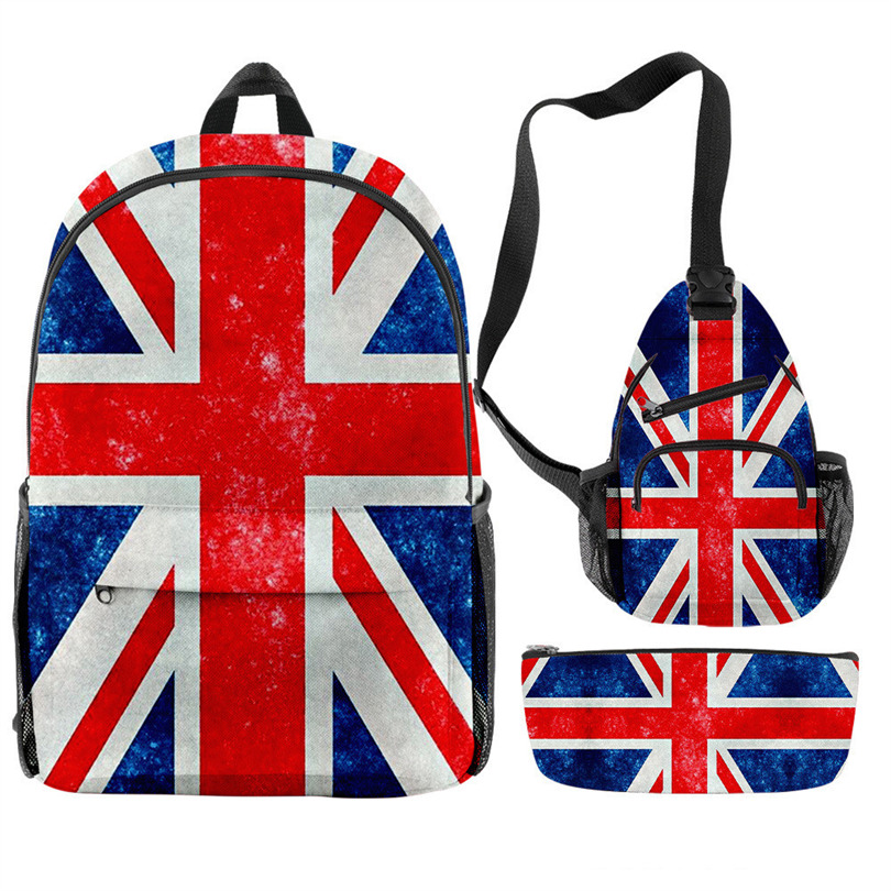Women Bags In Uk - ユニオンジャック英国イングランド英国旗バックパックカジュアルプリント学生スクールバッグ女性男性の旅行バッグラップトップデイパック