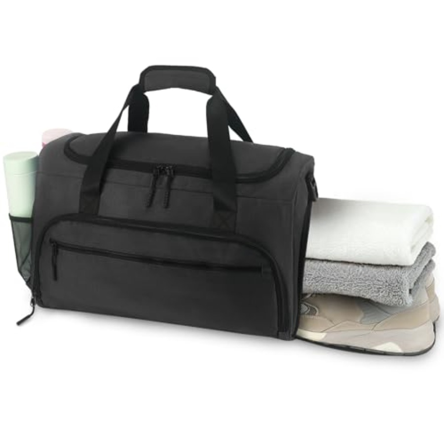 Women Bags Leather - 男女兼用ジムバッグ、ウェットポケットとシューズコンパートメント付きスポーツダッフルバッグ、防水加工のオーバーナイトウィークエンダーバッグダッフル