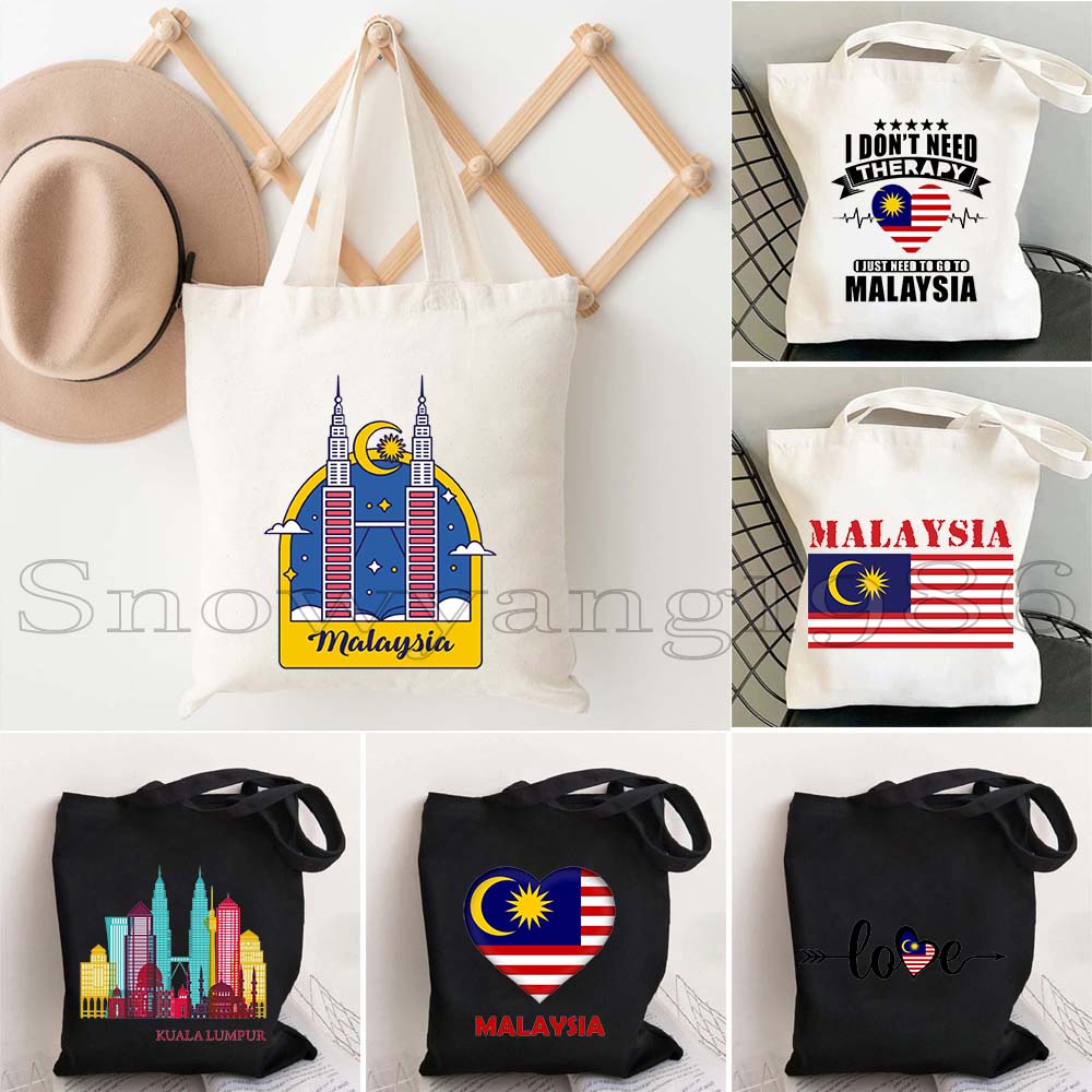 Women Bags Malaysia - クアラルンプール マレーシア 国旗地図 マレーシアのギフト 女性 ショッパー