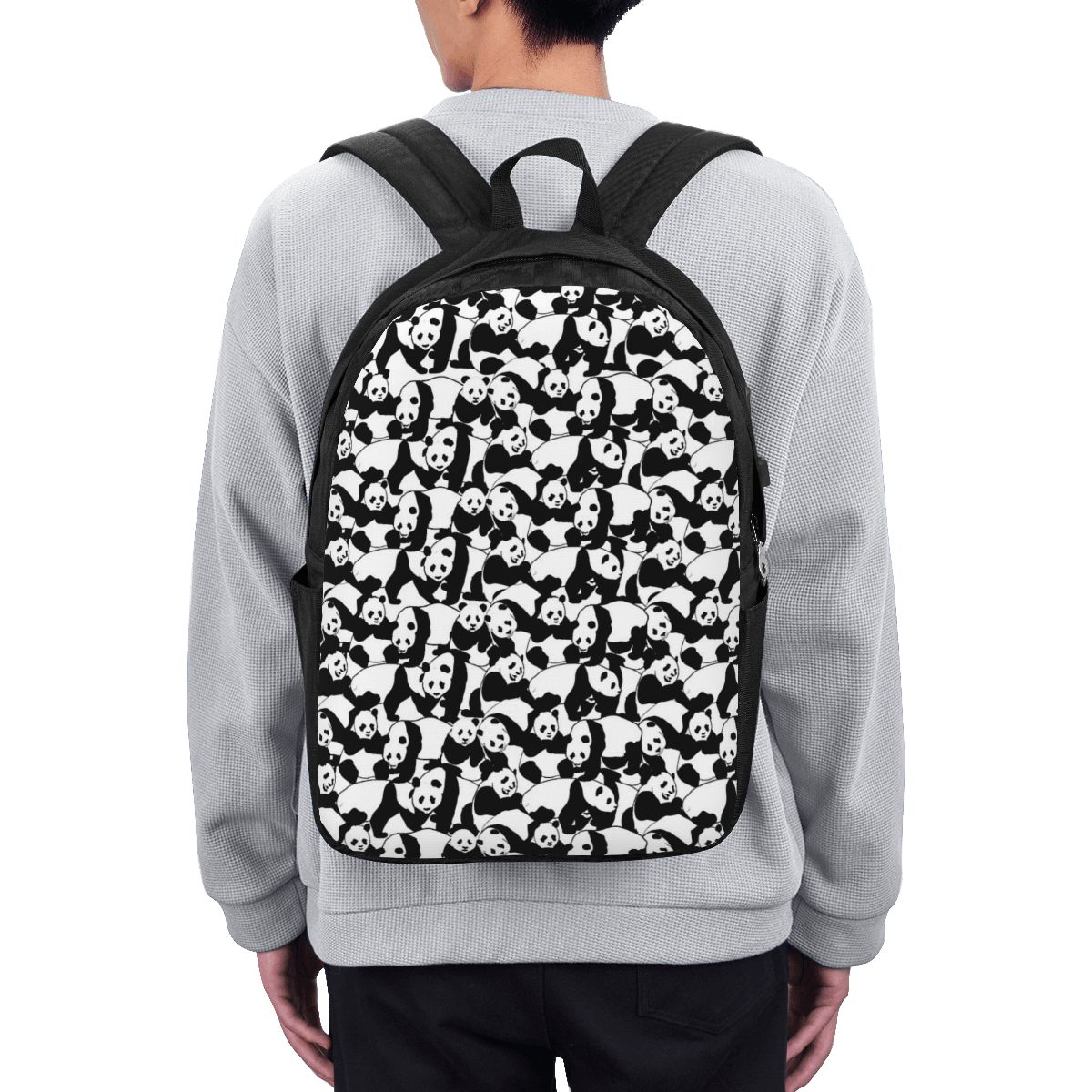 Women Bags For College - パンダ柄バックパック旅行ノートブックバッグコンピュータ大学生スクールバッグラップトップショルダーバッグ男性女性用