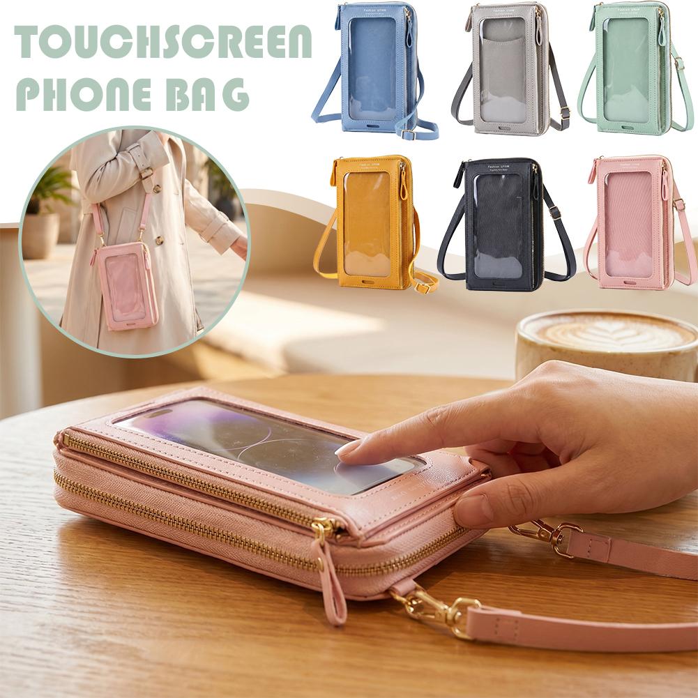 Women Bags With Wallet - 女性用バッグ ソフトレザー財布 タッチスクリーン携帯電話用財布 ショルダーストラップ付きハンドバッグ 女性用 格安レディースバッグ