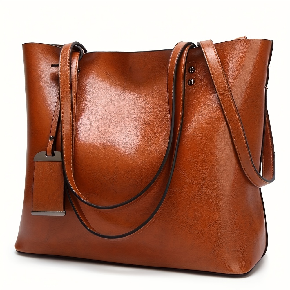 Women'S Bags For Work - 女性のためのクラシックなレトロな革のハンドバッグ,ファッショナブルなショルダーバッグ,作業文書,コンピューターの仕切り,旅行