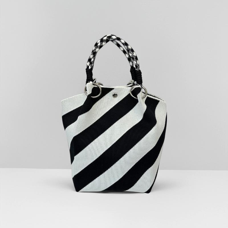 Women Bags Sale - ホットセール中！スタイリッシュなプリントと丈夫なハンドルが特徴の女性用ニットトートバッグ。通勤、仕事、ショッピング、外出に最適。