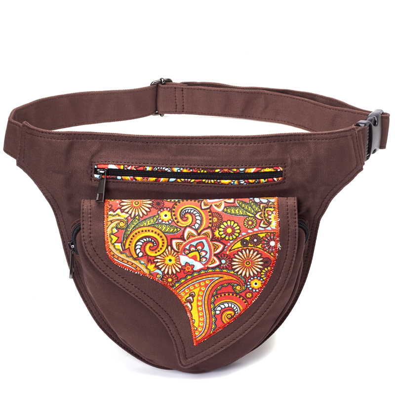 Annmouler女性のためのキャンバス生地ファニーパック花 - Women'S Bum Bags のレビューと価格