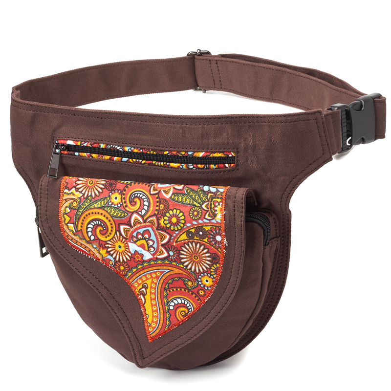 Annmouler女性のためのキャンバス生地ファニーパック花 - Women'S Bum Bags のレビューと価格