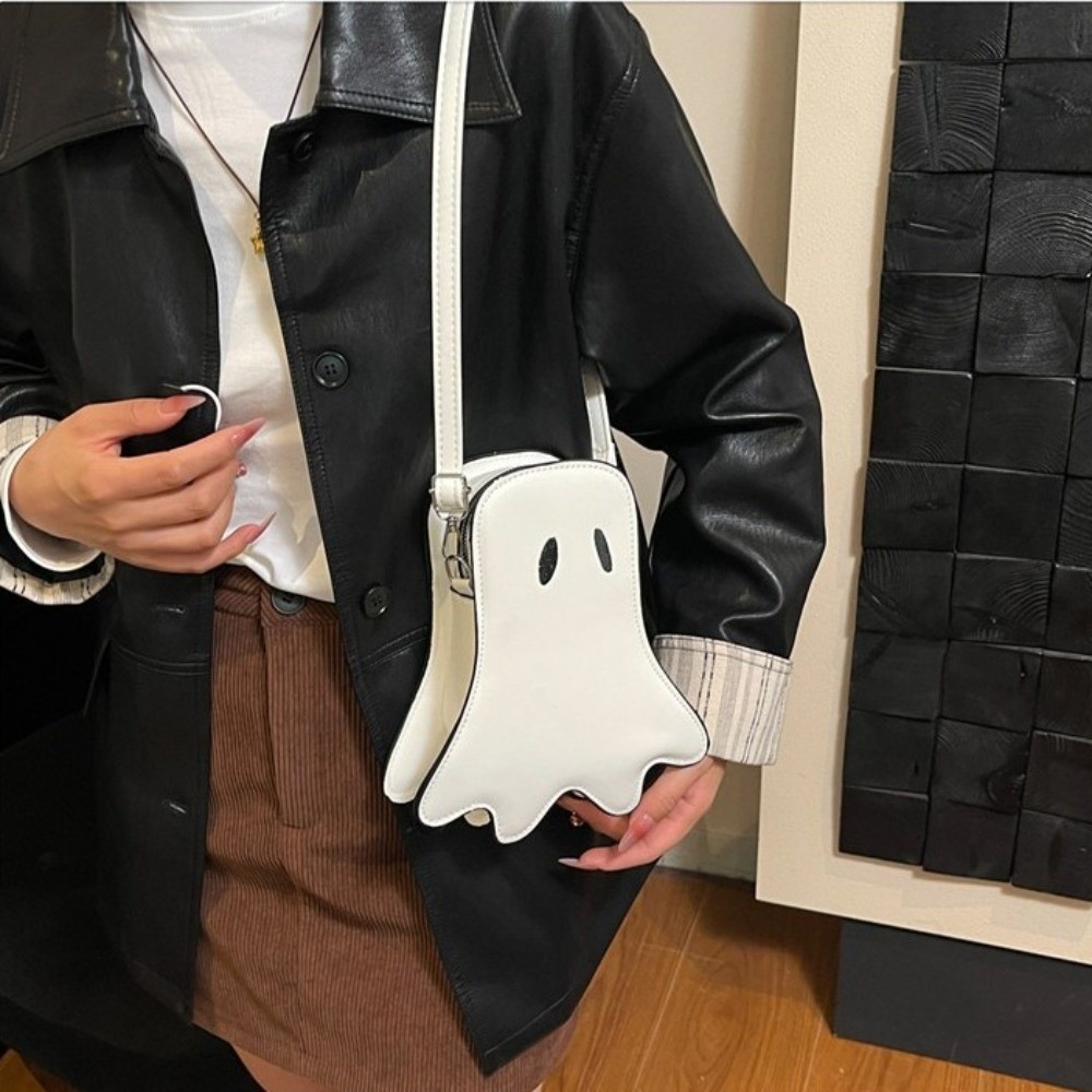 クリエイティブ漫画ハロウィンゴーストバッグジッパー大容量ショ - Women'S Bags Holiday のレビューと価格
