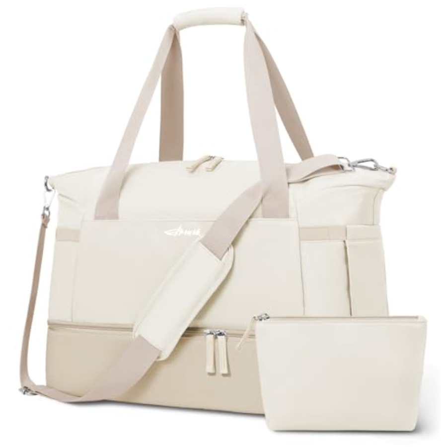 女性用ジムバッグ、靴用コンパートメント付きパーソナルアイテム - Women Bags Leather のレビューと価格