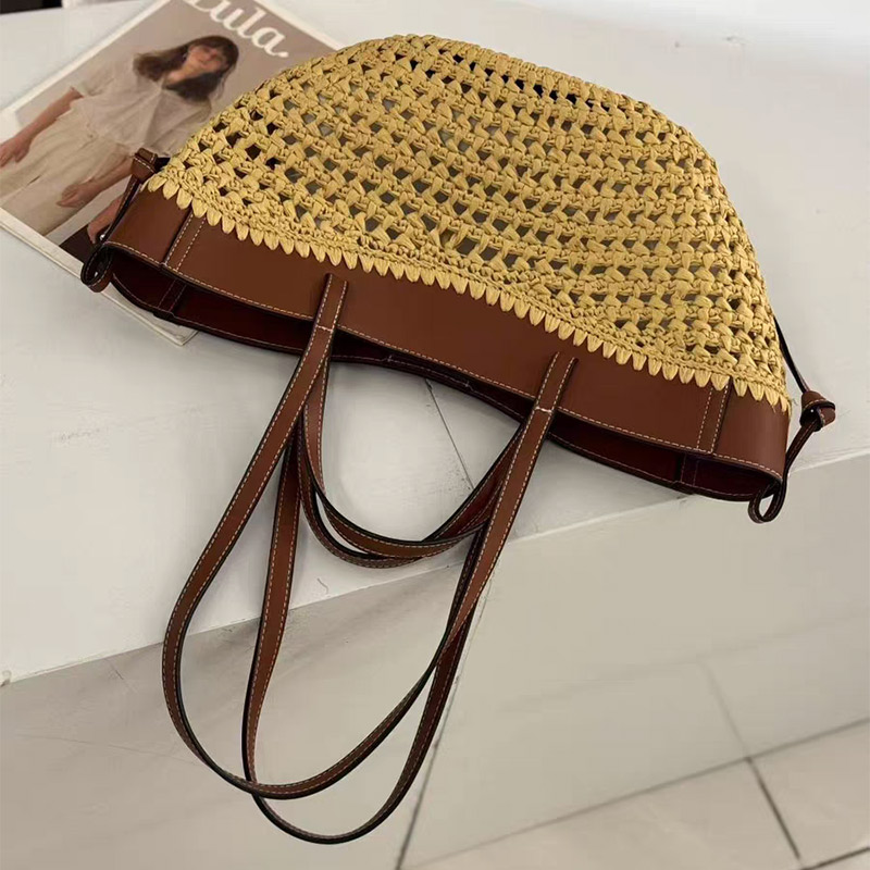 ブランド中空織ビーチバッグニッチファッションショルダー脇の下 - Woven Straw Bag のレビューと価格
