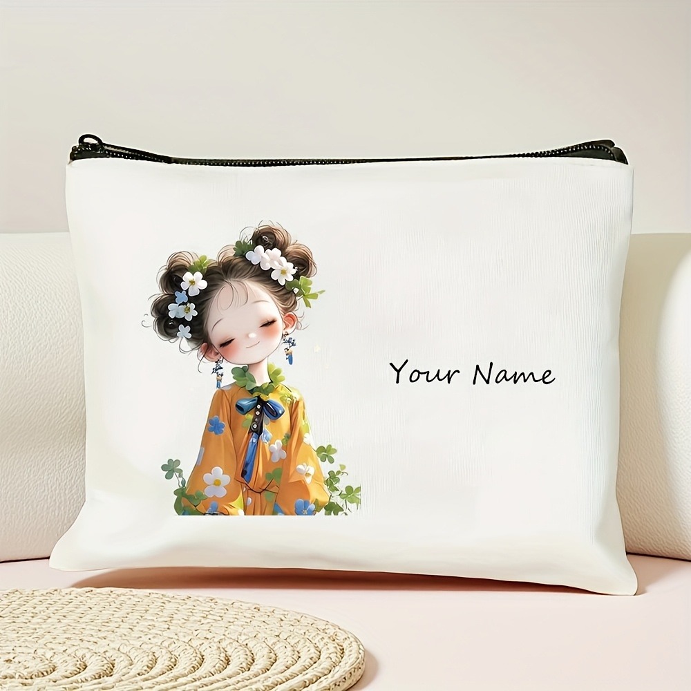 韓国風アニメガール化粧バッグカスタム名/テキストビューティー - Women Bags Gift のレビューと価格