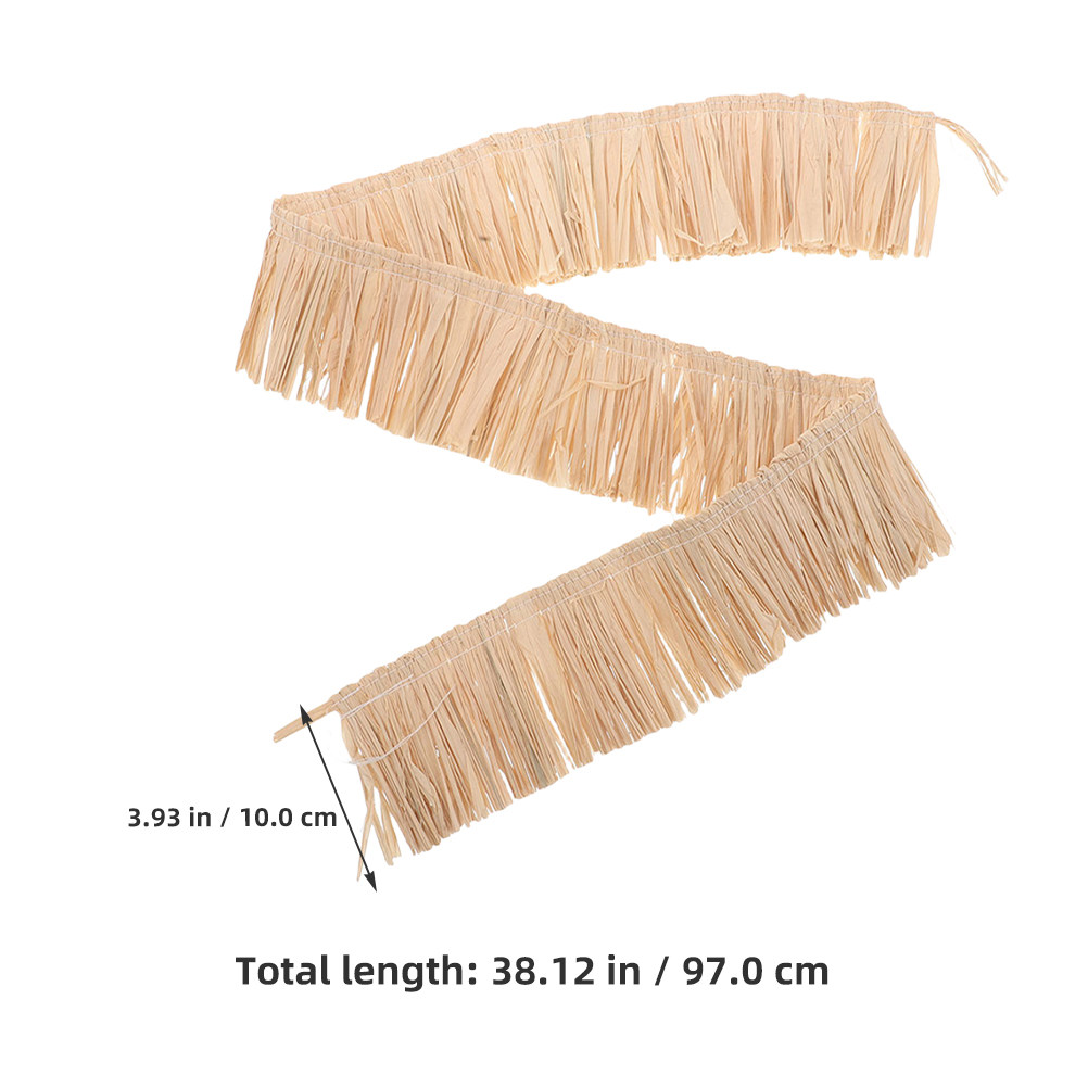 2 個ラフィアフリンジトリム織り天然わらタッセル DIY プ - Woven Straw Bag のレビューと価格