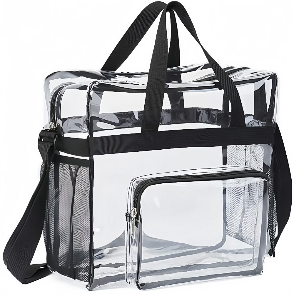 クリアトートバッグ ヘビーデューティー プラスチック製 透明 - Women'S Bags For Work のレビューと価格
