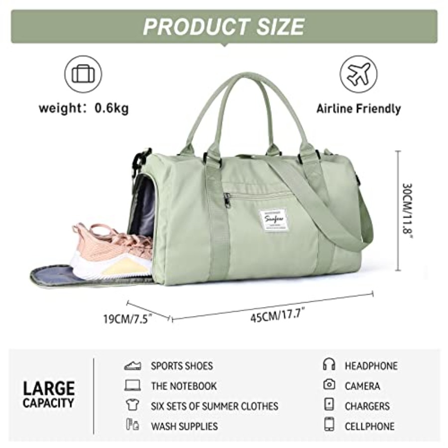 ウィークエンダーダッフルバッグ（男女兼用）、飛行機用トラベル - Women Bags Leather のレビューと価格