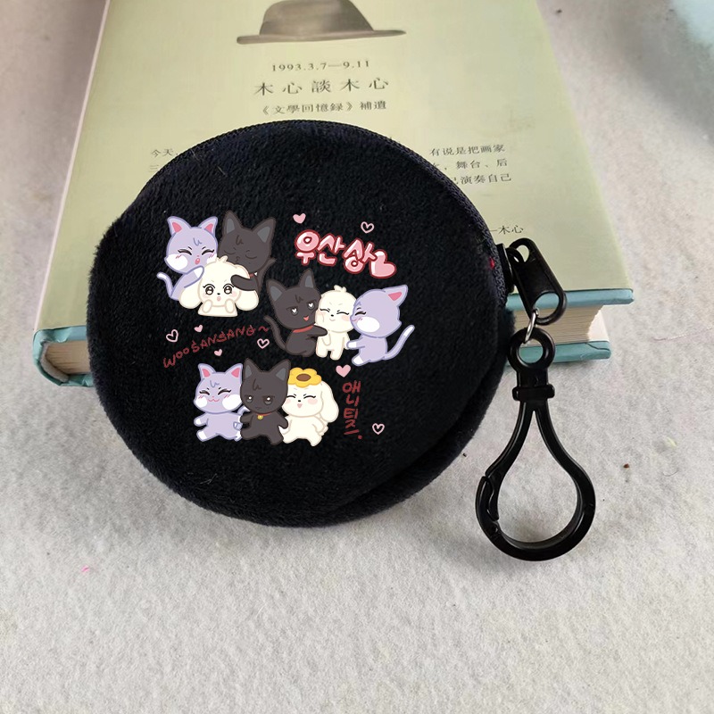 Kpop ATEEZ アイドル小銭入れキーホルダー漫画アニメ - Women Bags With Wallet のレビューと価格