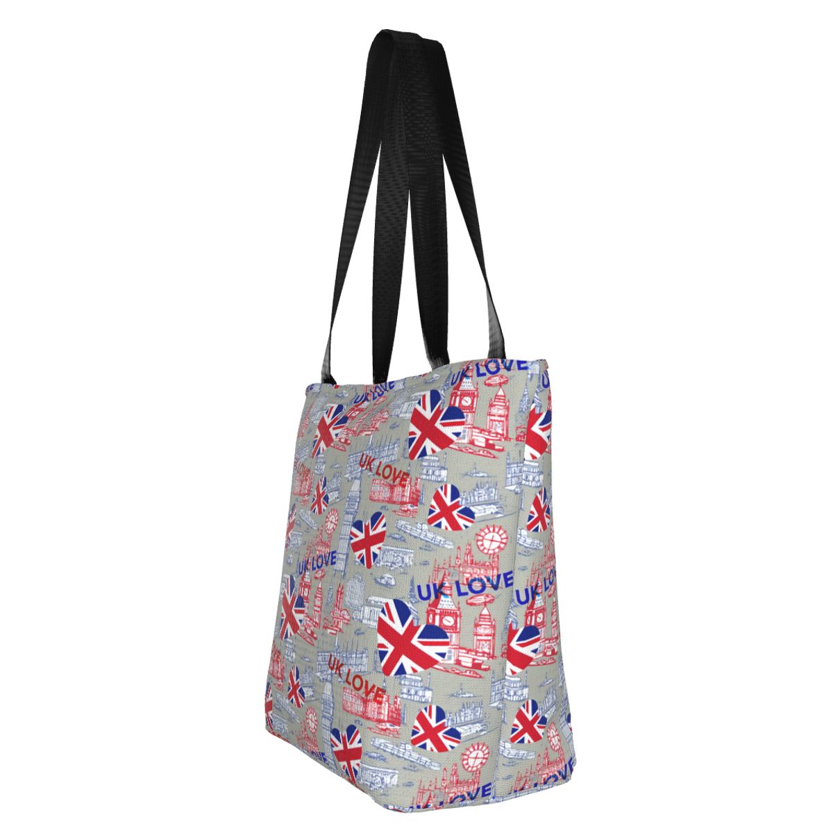 英国のカスタム旗愛食料品ショッピングトートバッグ女性面白いキ - Women Bags In Uk のレビューと価格