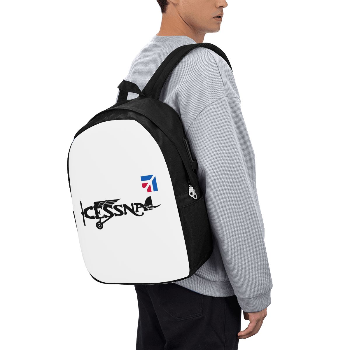 セスナロゴバックパック旅行ノートブックバッグコンピュータ大学 - Women Bags For College のレビューと価格