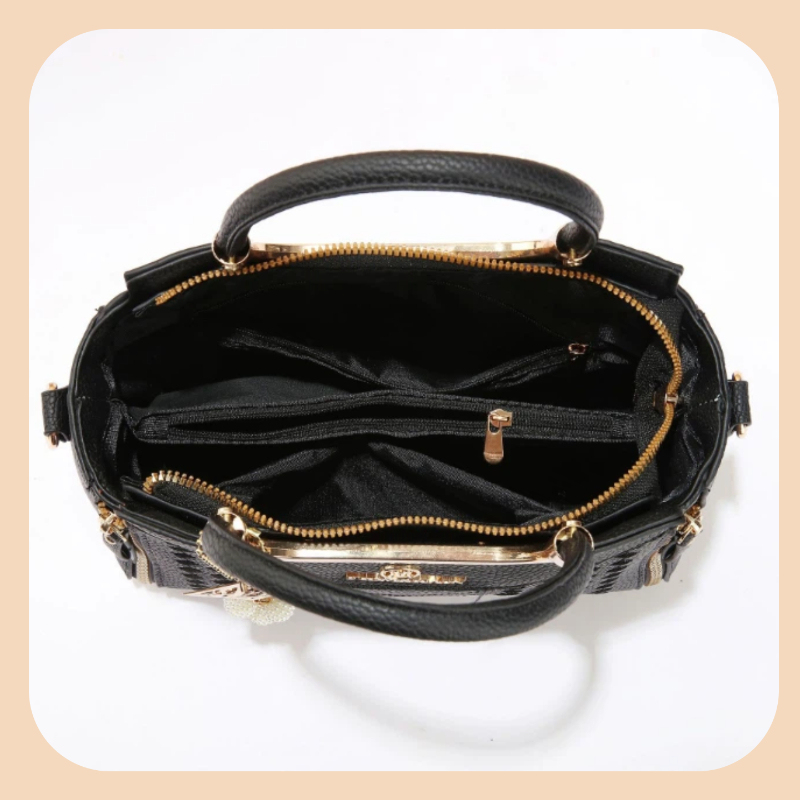 ライチ柄PUレザー製の3ピースハンドバッグセット。 この無地 - Women Bags Gift のレビューと価格