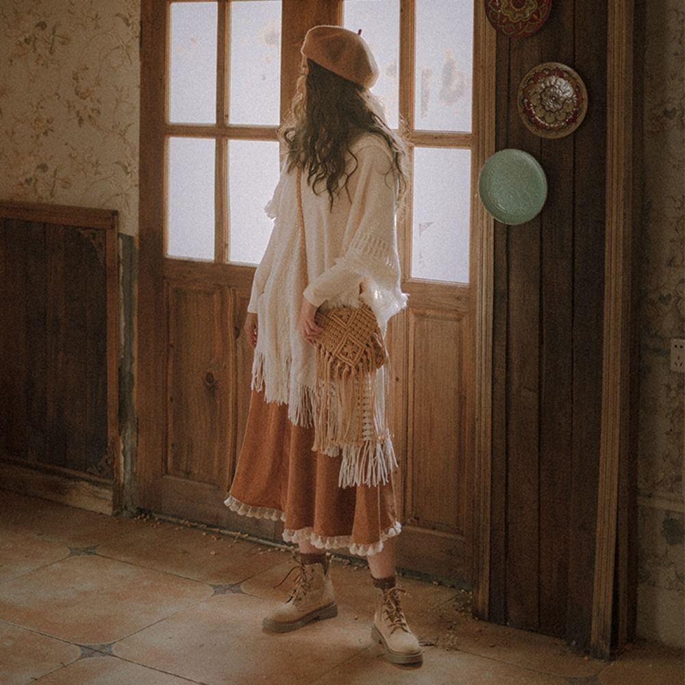エスニックスタイル織わらバッグ無地ボヘミアンスタイルタッセル - Woven Straw Bag のレビューと価格