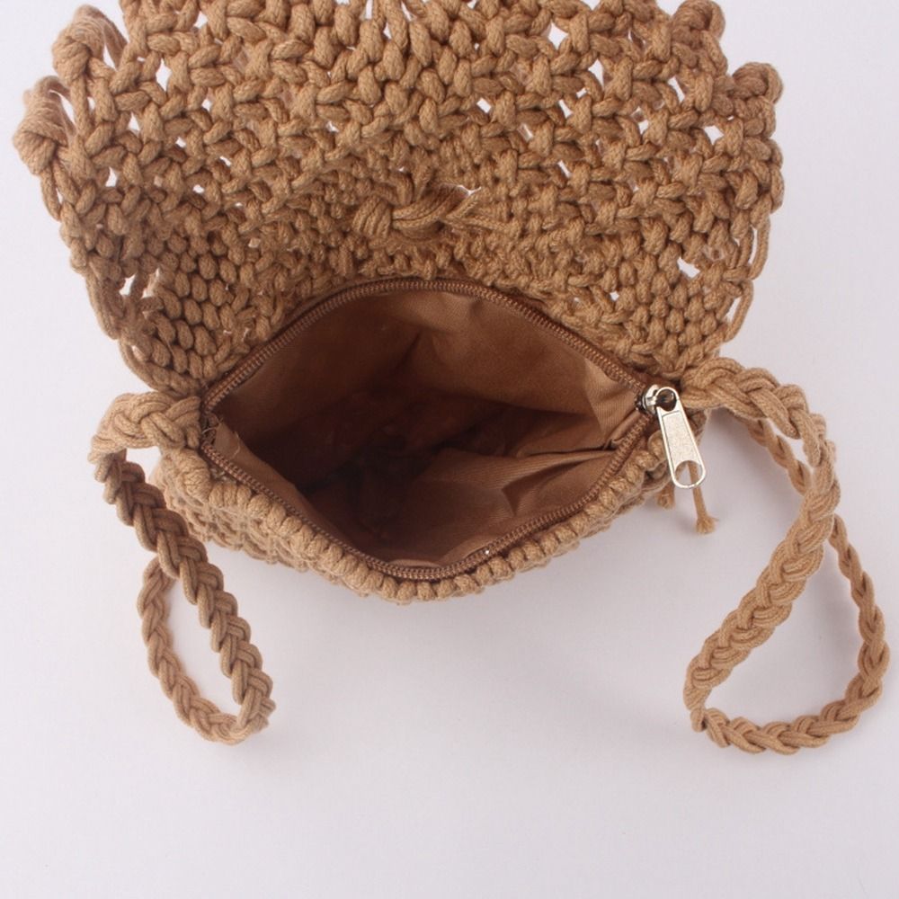 エスニックスタイル織わらバッグ無地ボヘミアンスタイルタッセル - Woven Straw Bag のレビューと価格