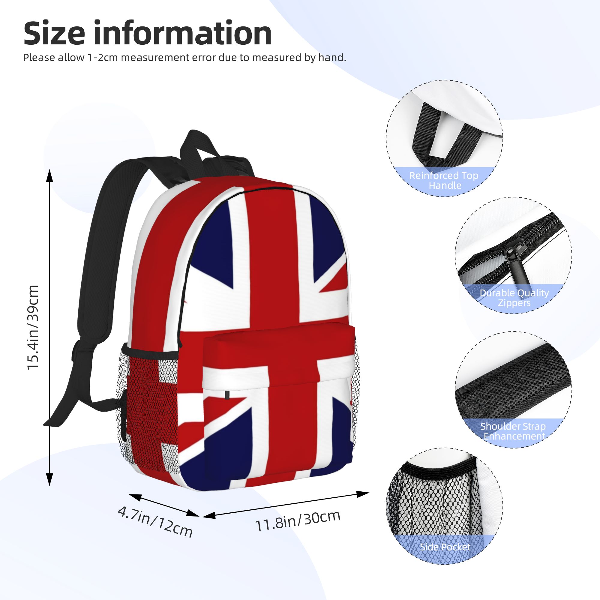 英国のユニオンジャック旗バックパックホットセールデイパック大 - Women Bags In Uk のレビューと価格