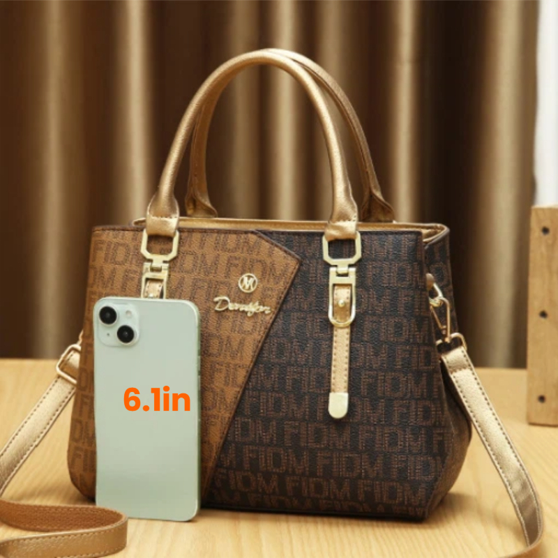 3点セットの女性用バッグ、高級プレミアムレザーのプリント入り - Women Bags Leather のレビューと価格