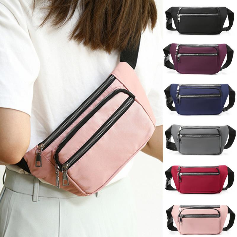 オックスフォード生地ウエストバッグ、ジッパー付きチェストバッ - Women'S Bum Bags のレビューと価格