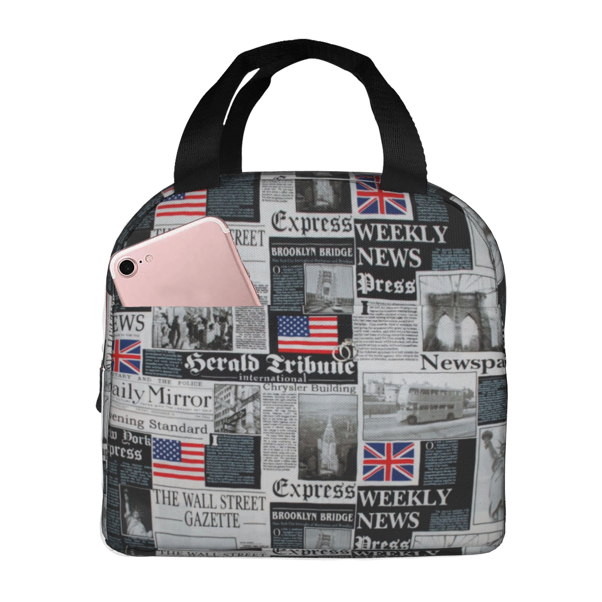 ロンドン英国旗英国米国パターンポータブルランチボックス女性用 - Women Bags In Uk のレビューと価格