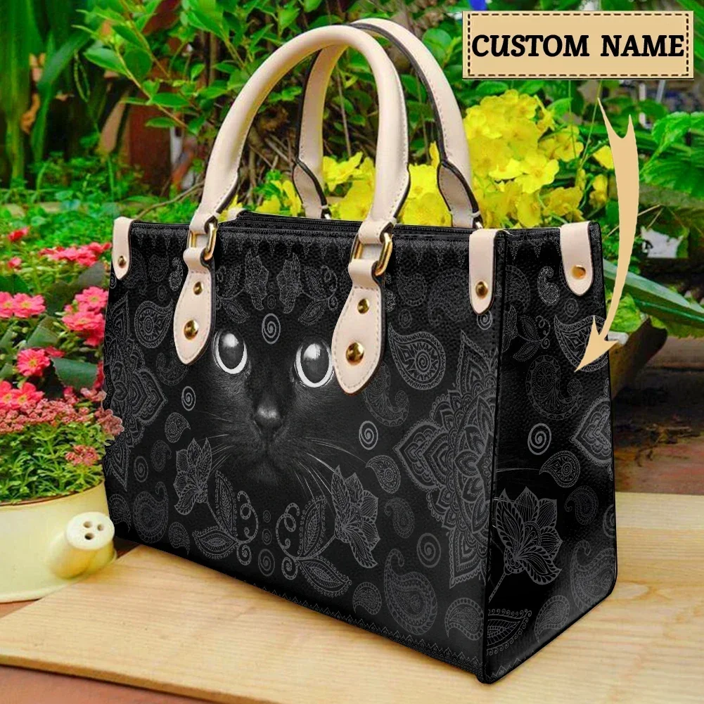 魔法の魔術黒猫トートバッグ女性用プレミアム高級デザインハンド - Women Bags Premium Brands のレビューと価格