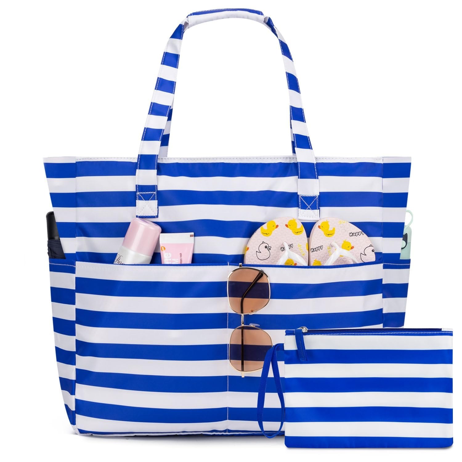 女性用ビーチバッグ 防水防砂 レディーストートバッグ、ジッパ - Women Bags Large のレビューと価格
