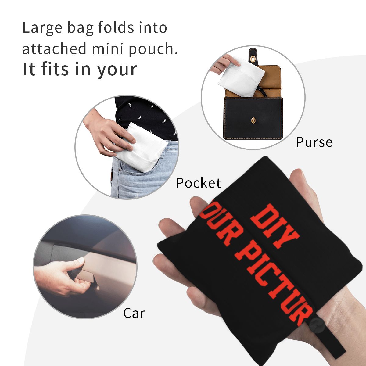 クラフト用の再利用可能なショッピングバッグ,折りたたみ式,カ - Women Bags Pictures のレビューと価格