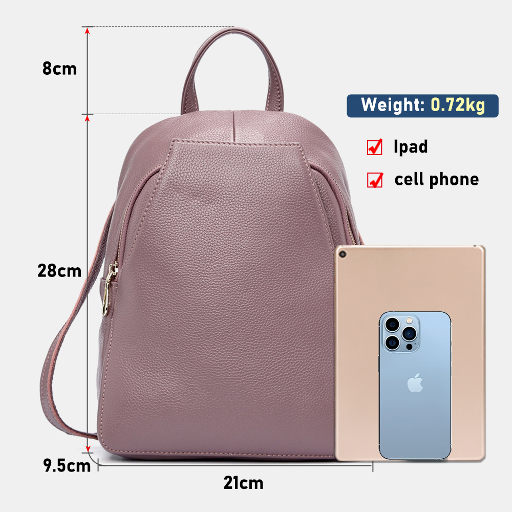 Zency チャーム女性バックパック 100% 本革盗難防止 - Women'S Bags Holiday のレビューと価格