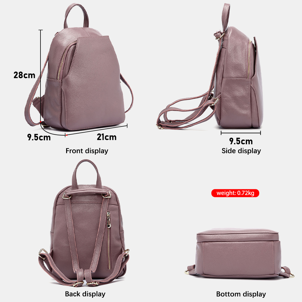 Zency チャーム女性バックパック 100% 本革盗難防止 - Women'S Bags Holiday のレビューと価格