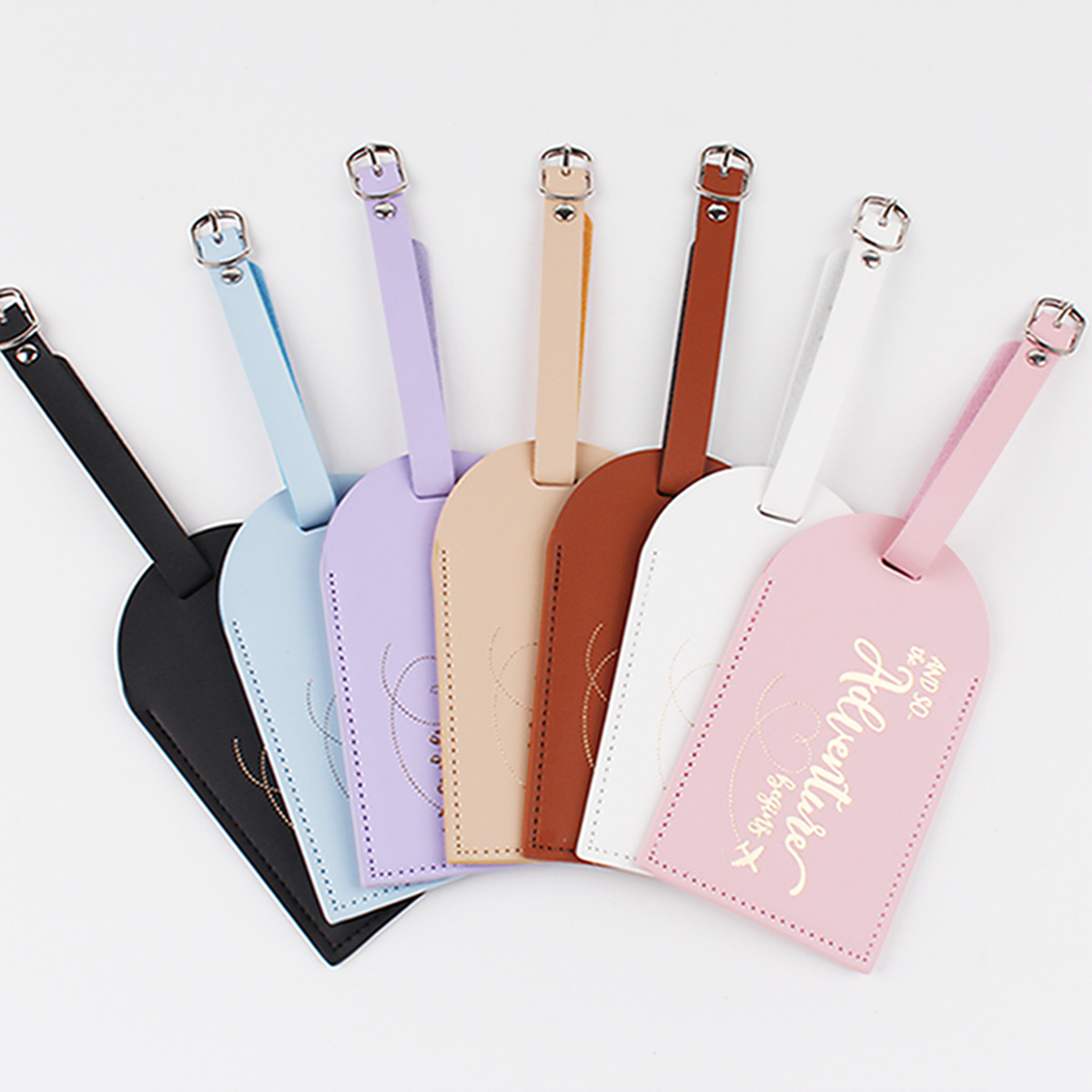 1PC 女性男性 Pu レザー荷物タグスーツケースラベル手荷 - Women Bags Name のレビューと価格
