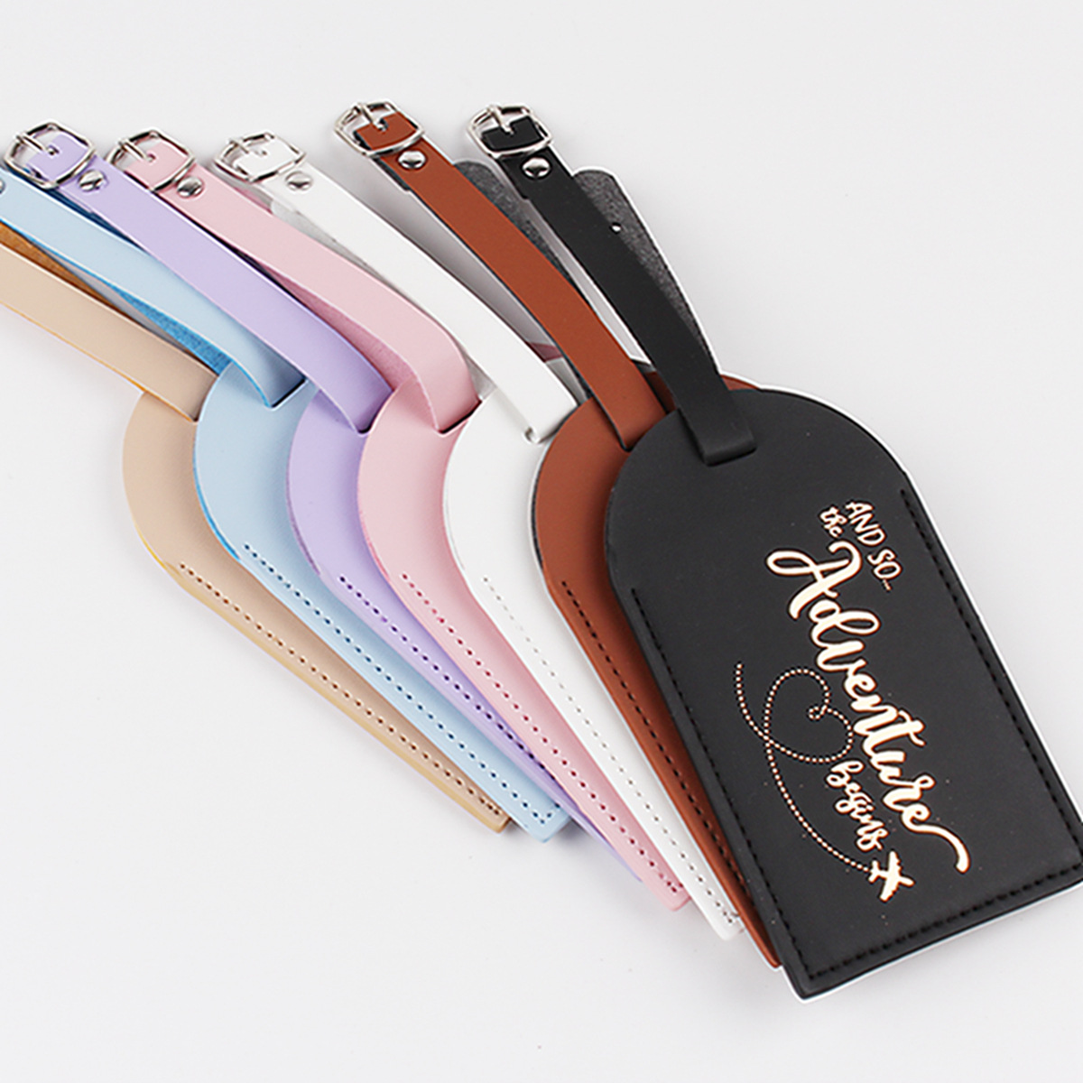 1PC 女性男性 Pu レザー荷物タグスーツケースラベル手荷 - Women Bags Name のレビューと価格