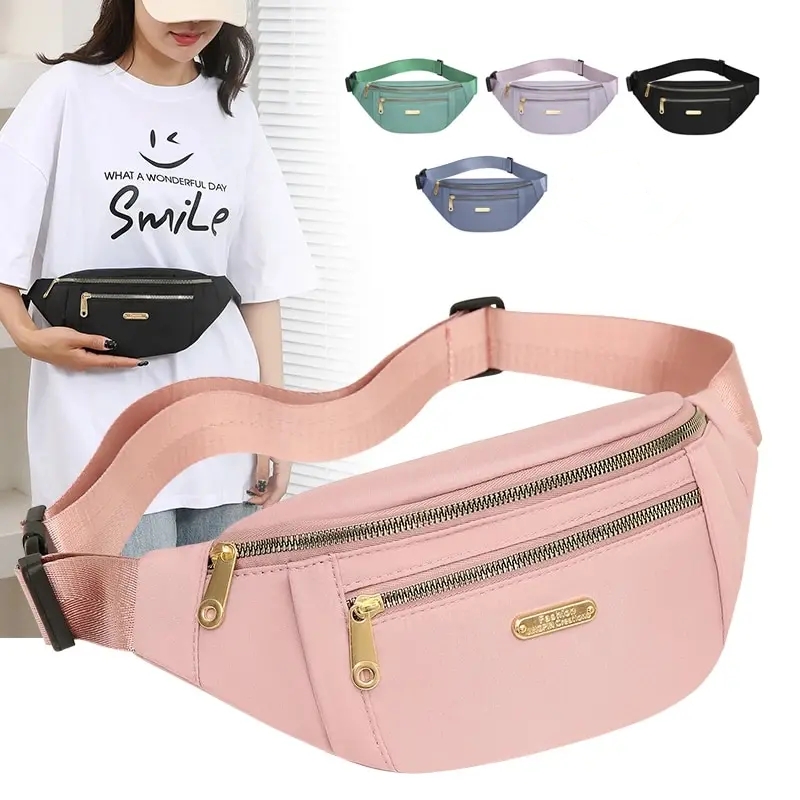 女性用ジッパー付きファニーパック、チェストとウエストバッグ、 - Women'S Bum Bags のレビューと価格