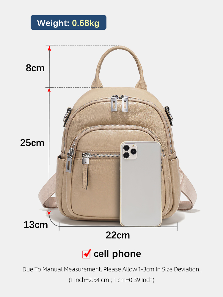 Zency 本革小型バックパックナップザックマルチポケットデ - Women'S Bags For Work のレビューと価格