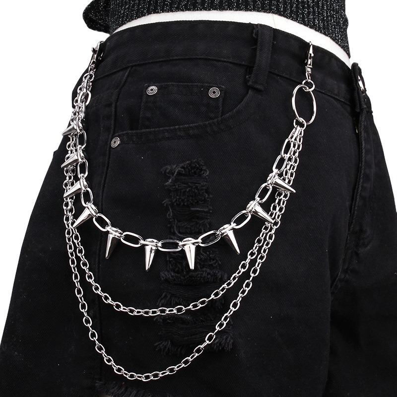 ヒップホップ パンクロック メタルパンツ ウエストチェーン  - Women Bags With Wallet のレビューと価格