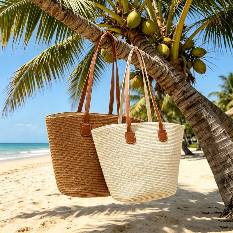 CLAREGQI レディース ソリッドカラー ストロー トー - Woven Straw Bag のレビューと価格