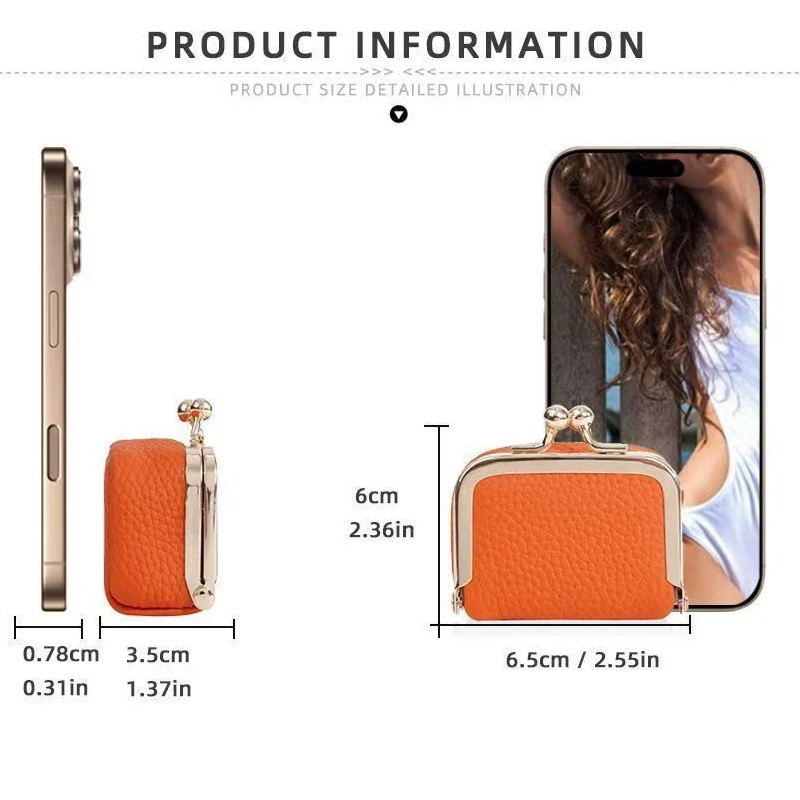 ミニレザーコインケース – ゴールドクラスプ付き、女性用の小 - Women Bags With Wallet のレビューと価格