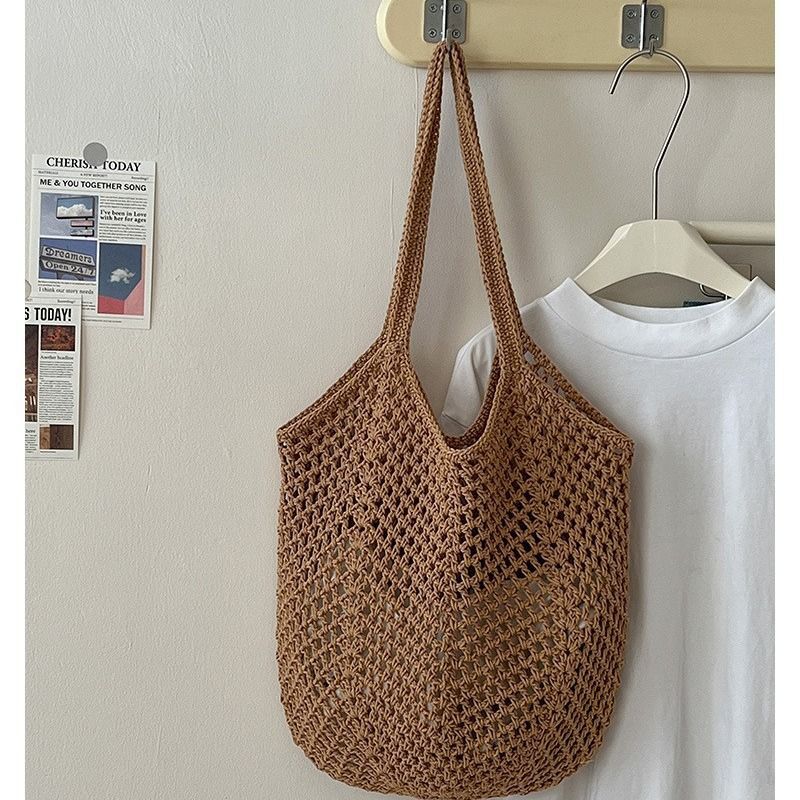 女性のショルダーバッグカジュアルわら編みレディーストートメッ - Woven Straw Bag のレビューと価格