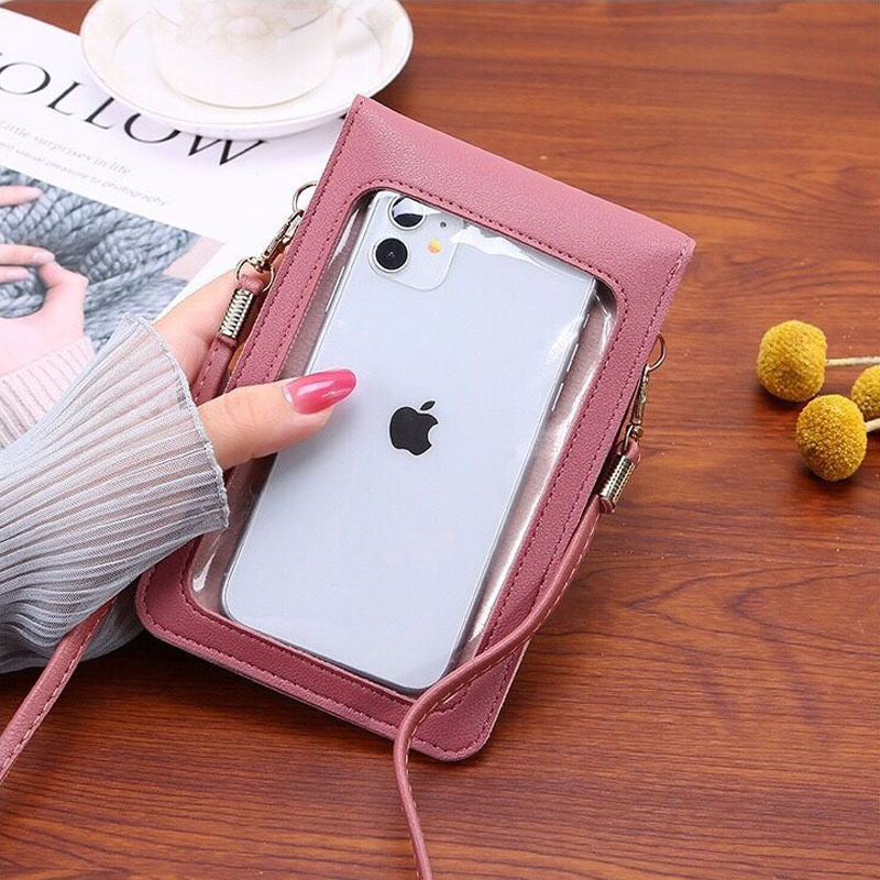 かわいい漫画柄のタッチスクリーン対応スマホバッグ 女性用 - - Women Bags With Wallet のレビューと価格