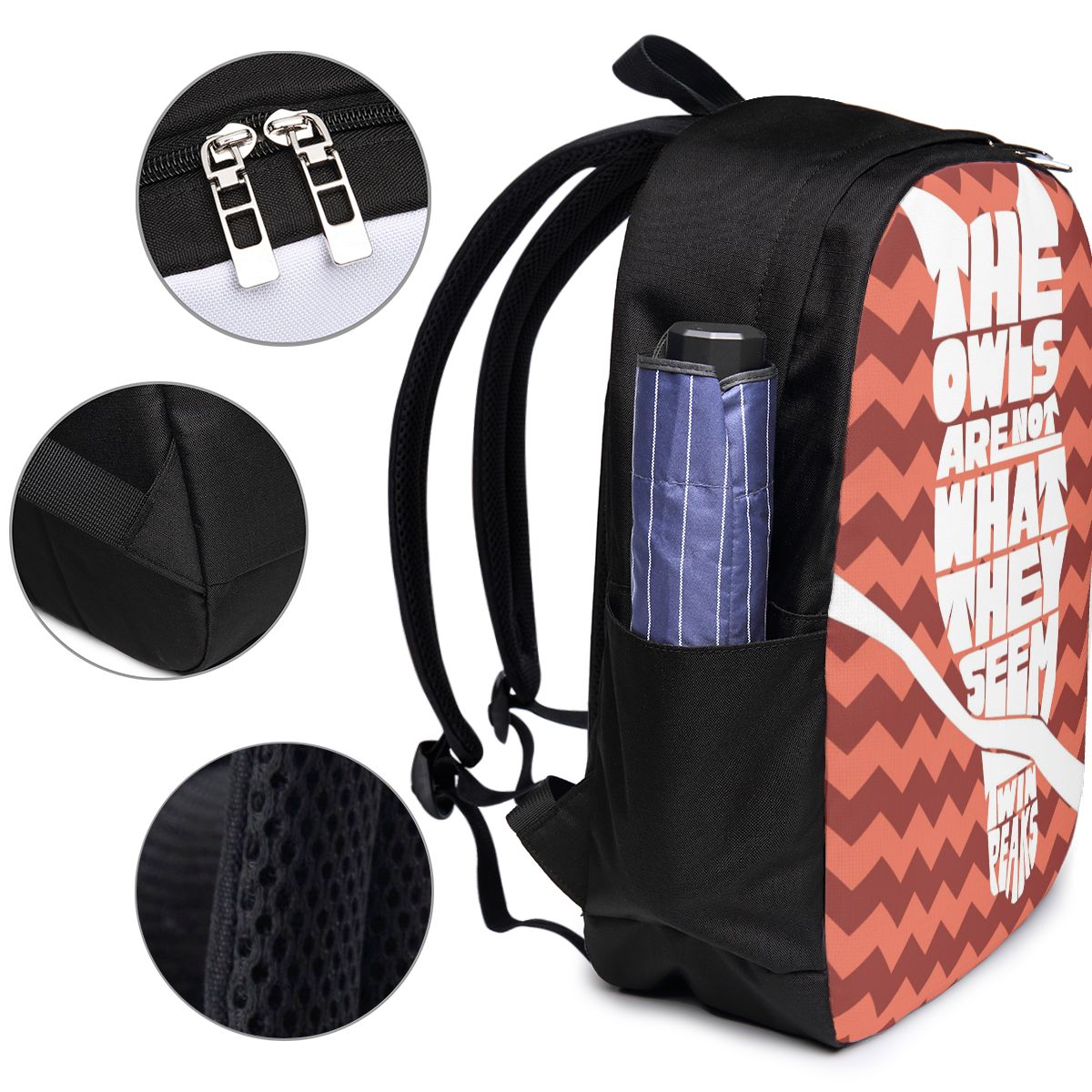 ツインピークスレッドルームバックパック旅行ノートブックバッグ - Women Bags For College のレビューと価格