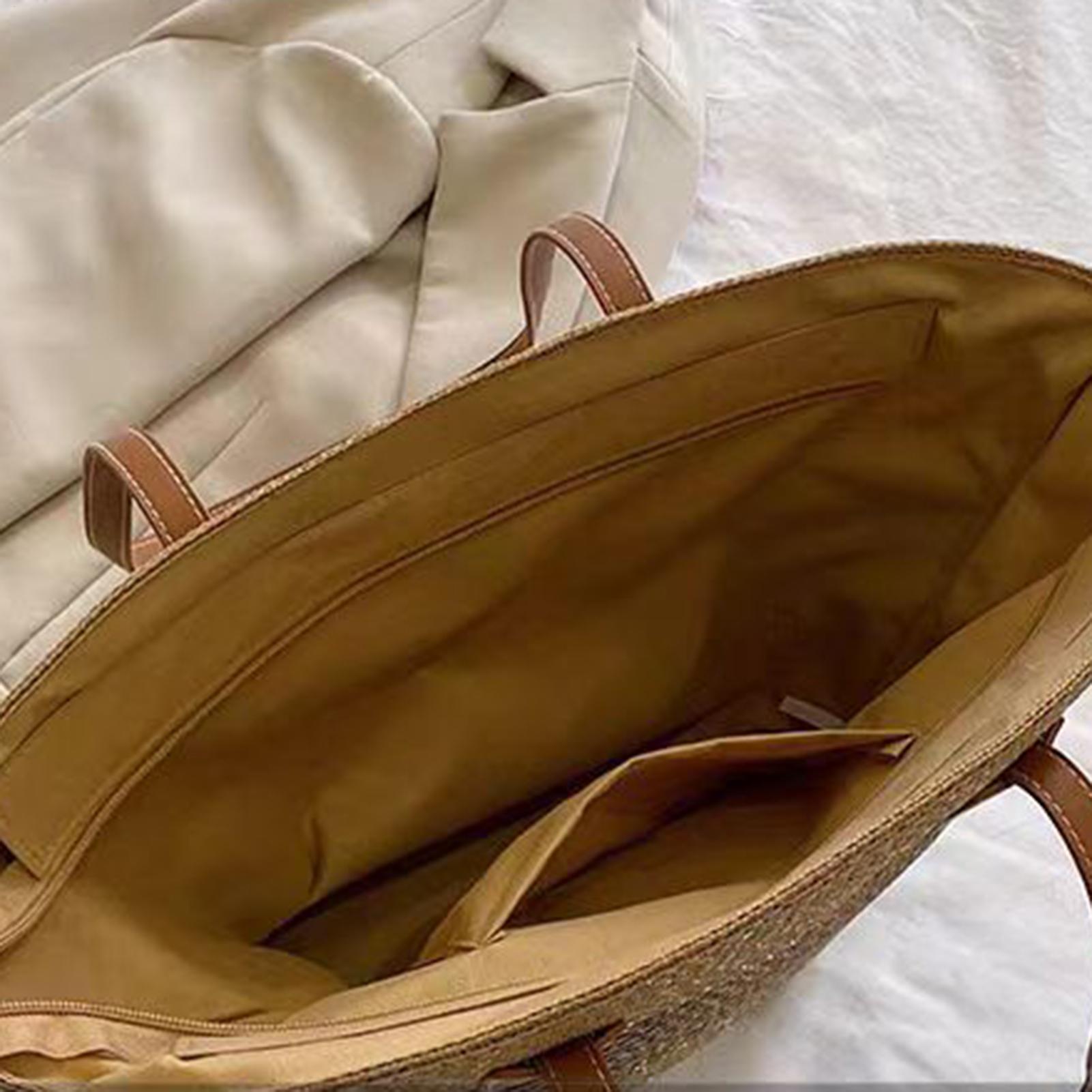 エレガントでシックな新作大型ボヘミアンストロー トートバッグ - Women Bags Large のレビューと価格