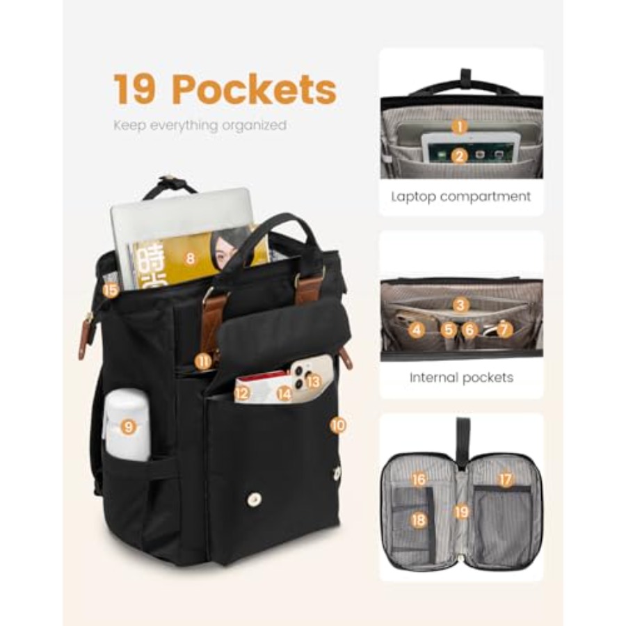 女性用ラップトップバックパック、教師、看護師用ワークラップト - Women'S Bags For Work のレビューと価格