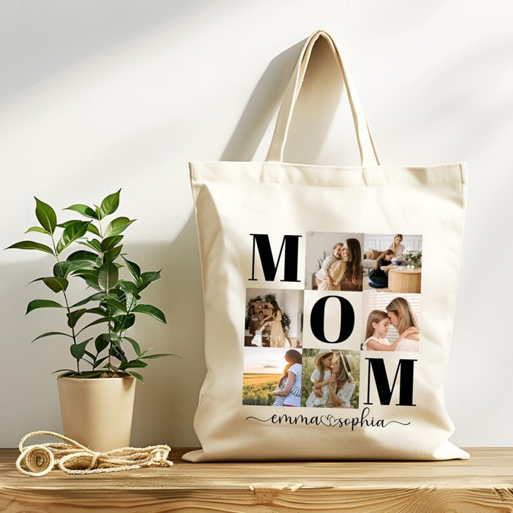 ミニマリストキャンバストートバッグ パーソナライズされた家族 - Women Bags Pictures のレビューと価格