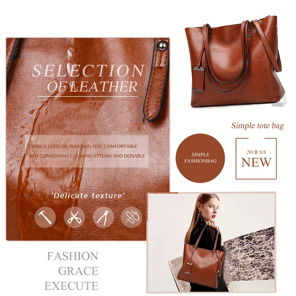 女性のためのクラシックなレトロな革のハンドバッグ,ファッショ - Women'S Bags For Work のレビューと価格